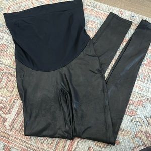 Spanx Mama Faux Leather Leggings